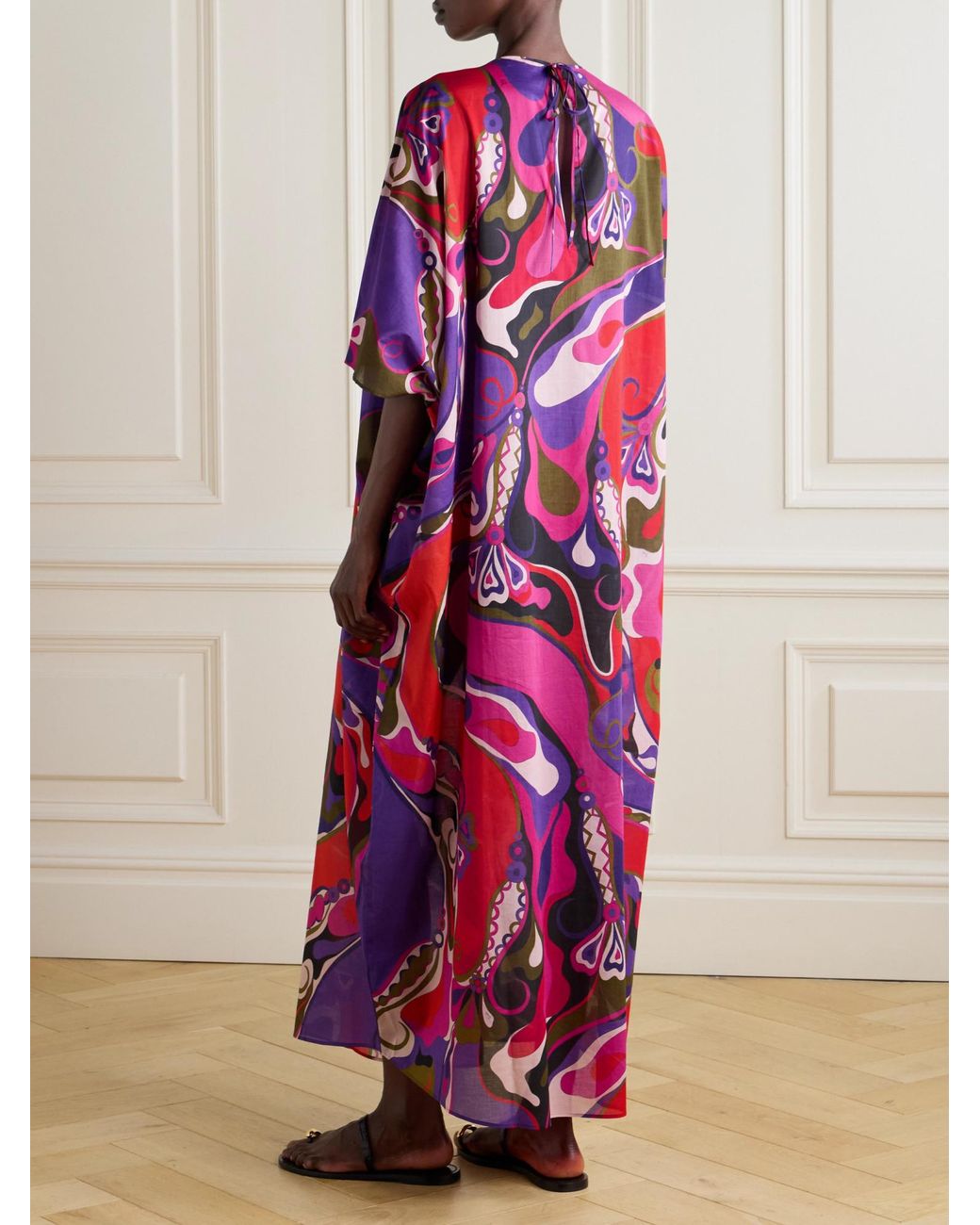 Emilio Pucci Red Printed Cotton-Voile Kaftan