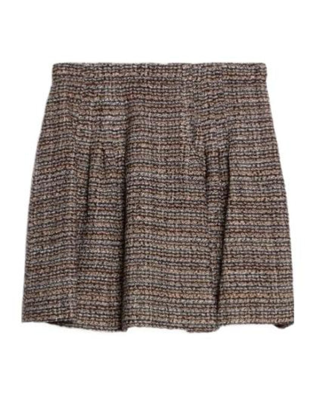 iBlues Brown Tweed Skirt