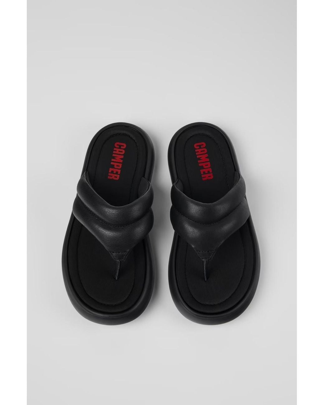 Camper Black Pelotas Flota Padded Sandals