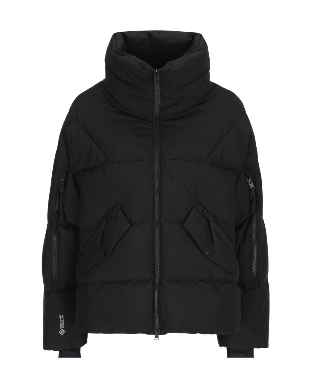 Woolrich Black Zippered Stand-Up Collar Down Jacket