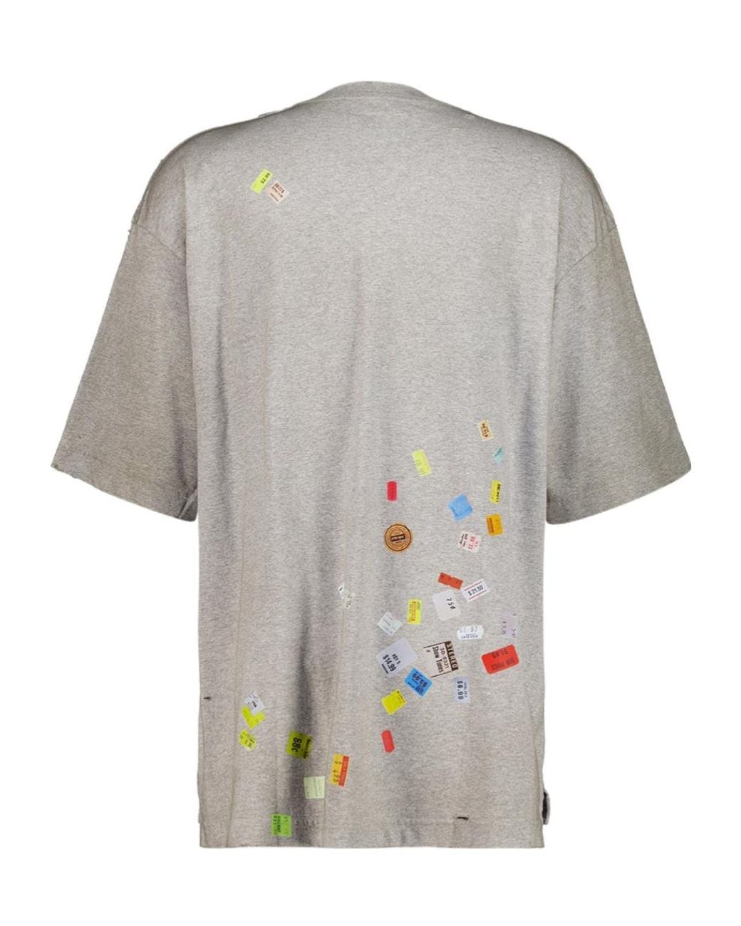 Maison Mihara Yasuhiro Gray Price Tag Sticker Printed T-Shirt for men