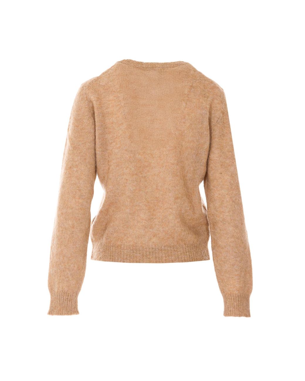 Ganni Pink Graphic Bear Intarsia Knit Jumper
