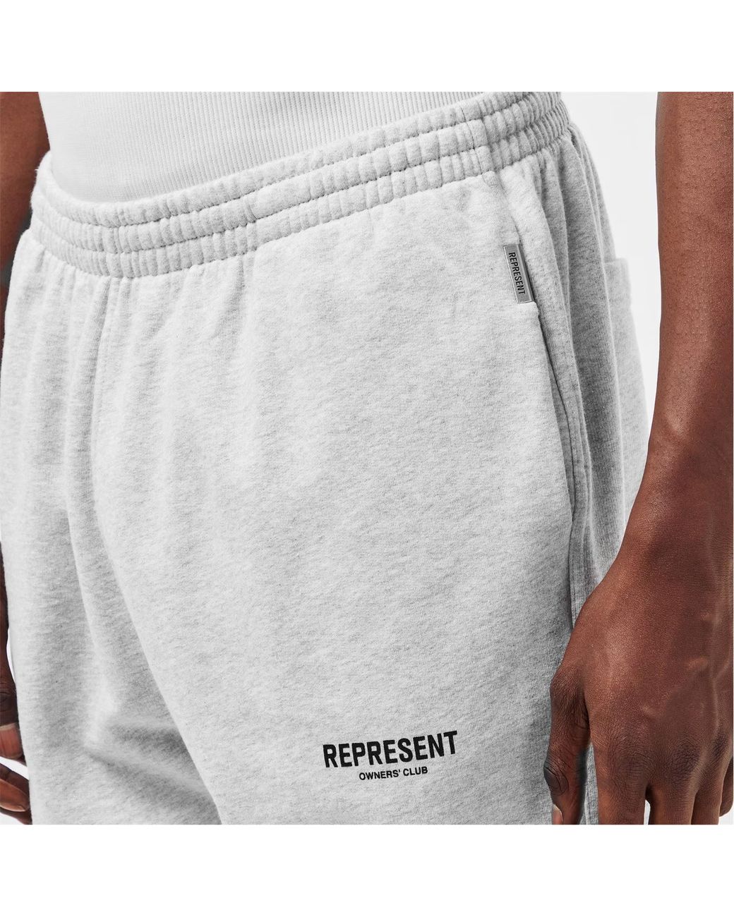 Represent Gray Logo Track Pants for men