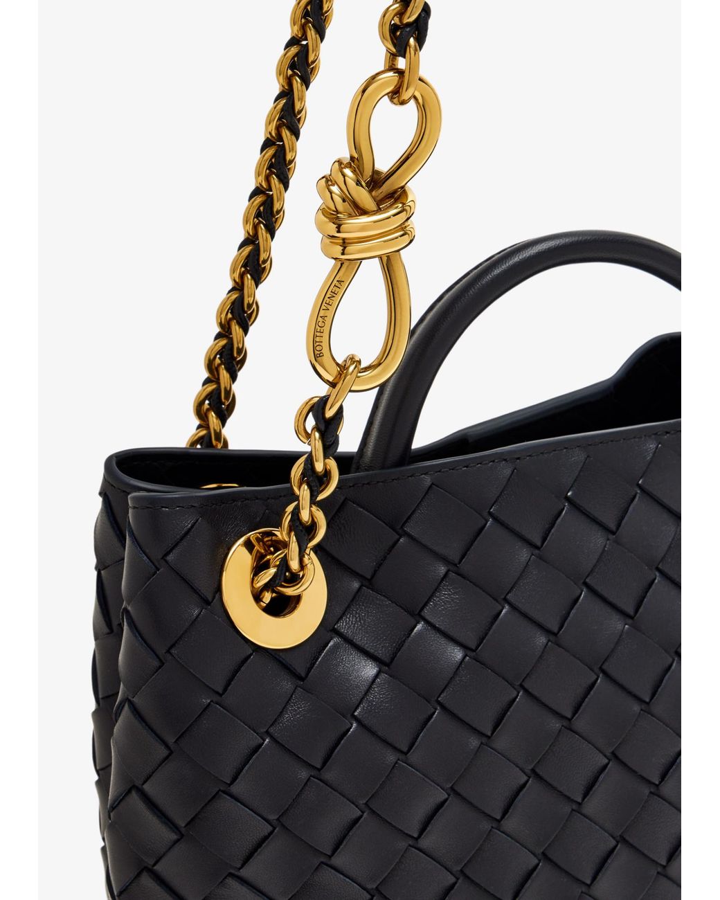 Bottega Veneta Black Small Andiamo Chain