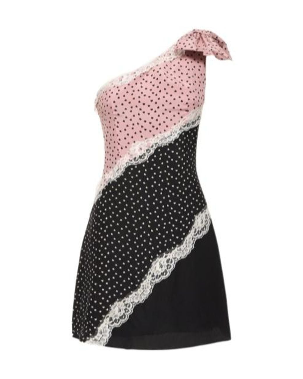 Alessandra Rich Pink Heart Print Dress