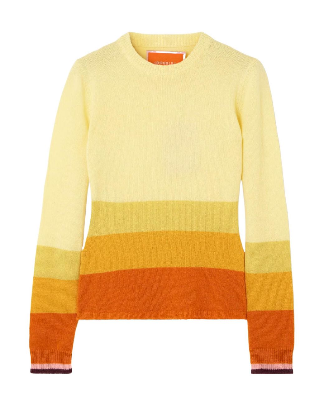 LaDoubleJ Yellow Striped Cashmere Sweater