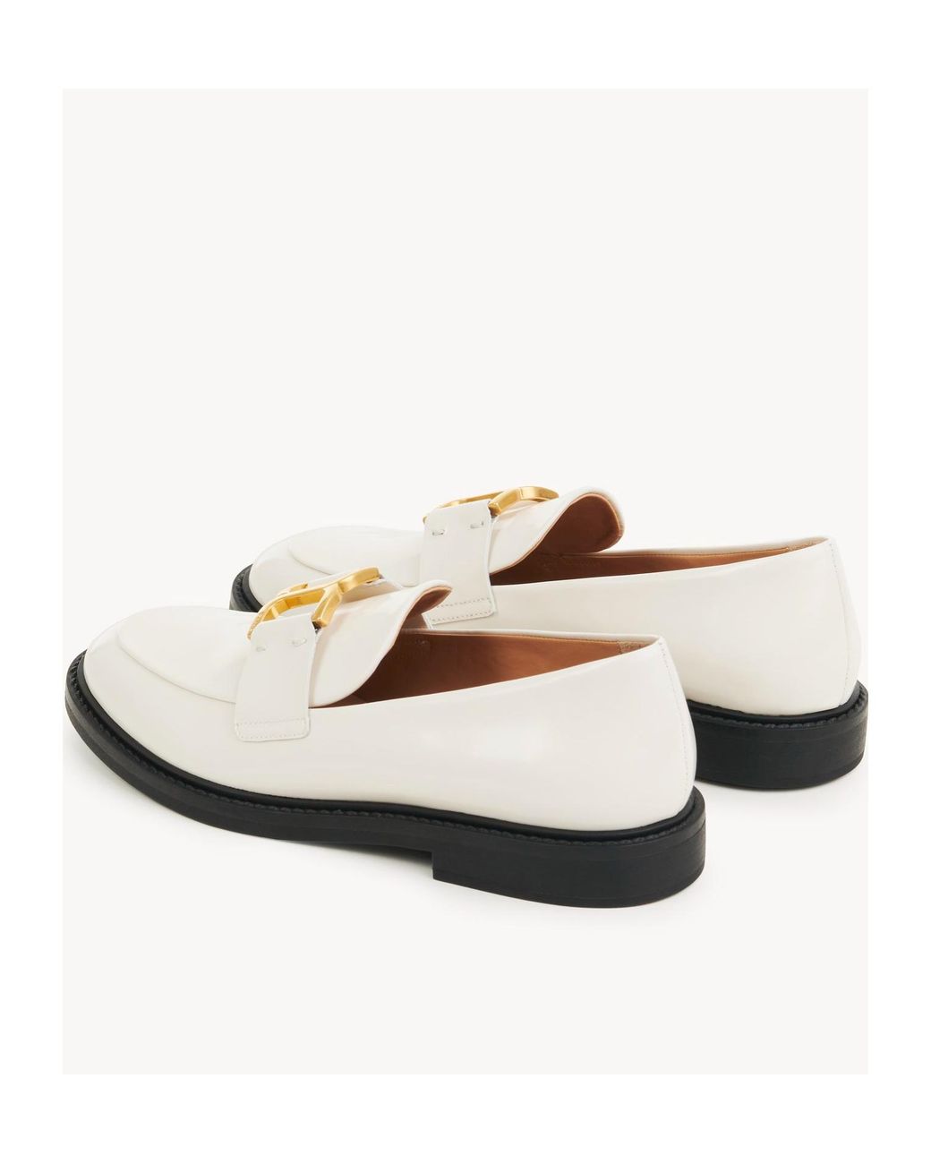 Chloé White Chloé Marcie Slip-On Loafers