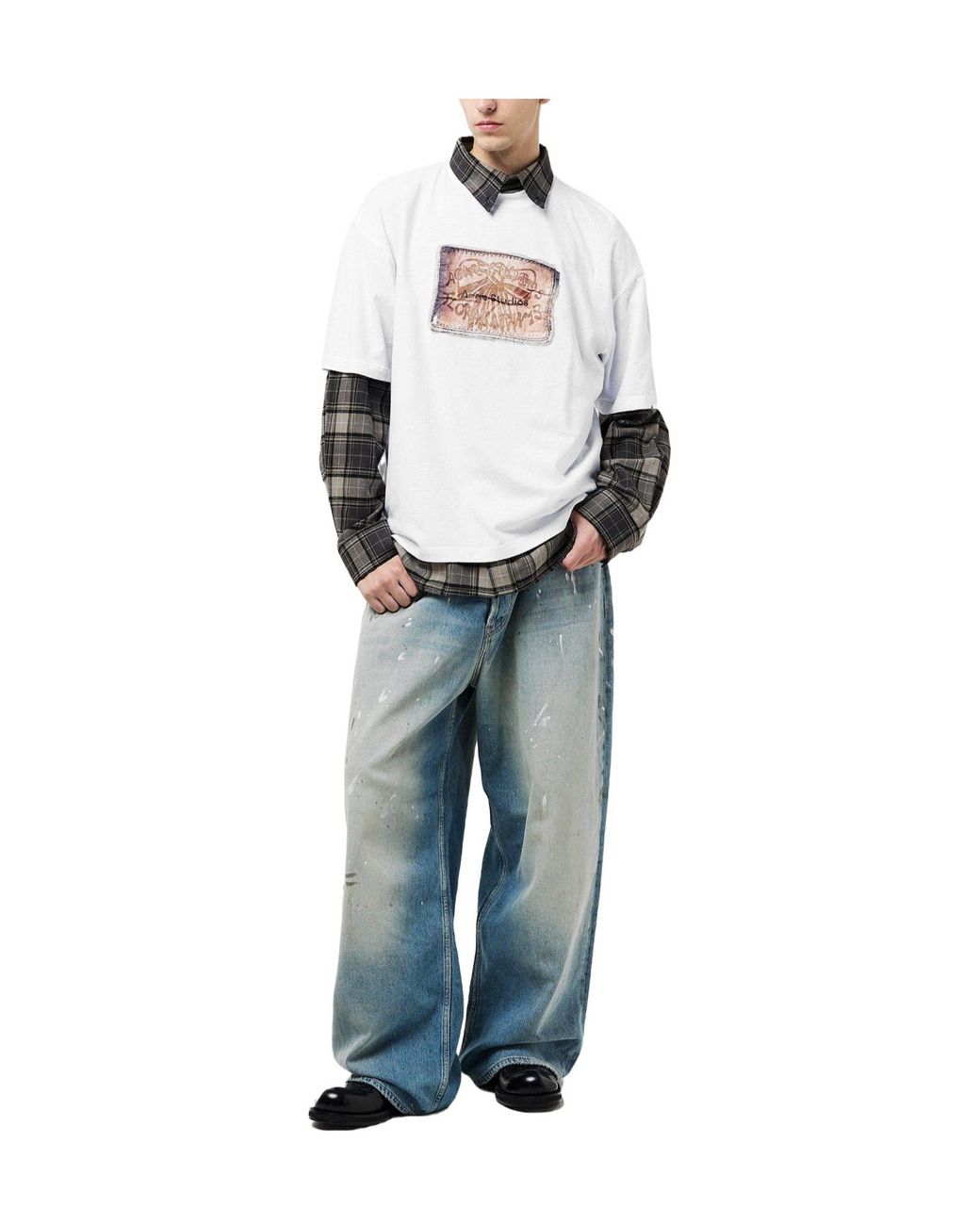 Acne White Label Oversized T-Shirt for men