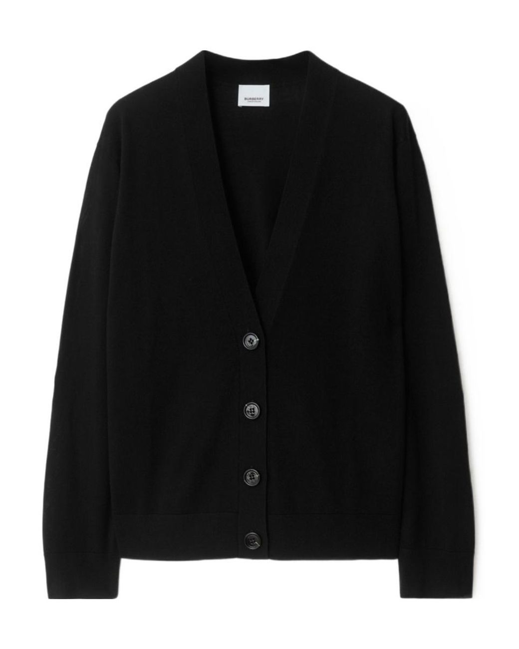 Burberry Black Wool Cardigan