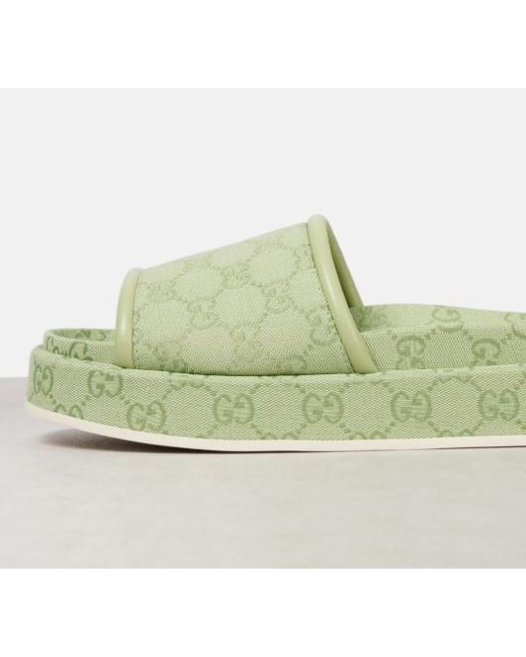 Gucci Green Clarice Slides
