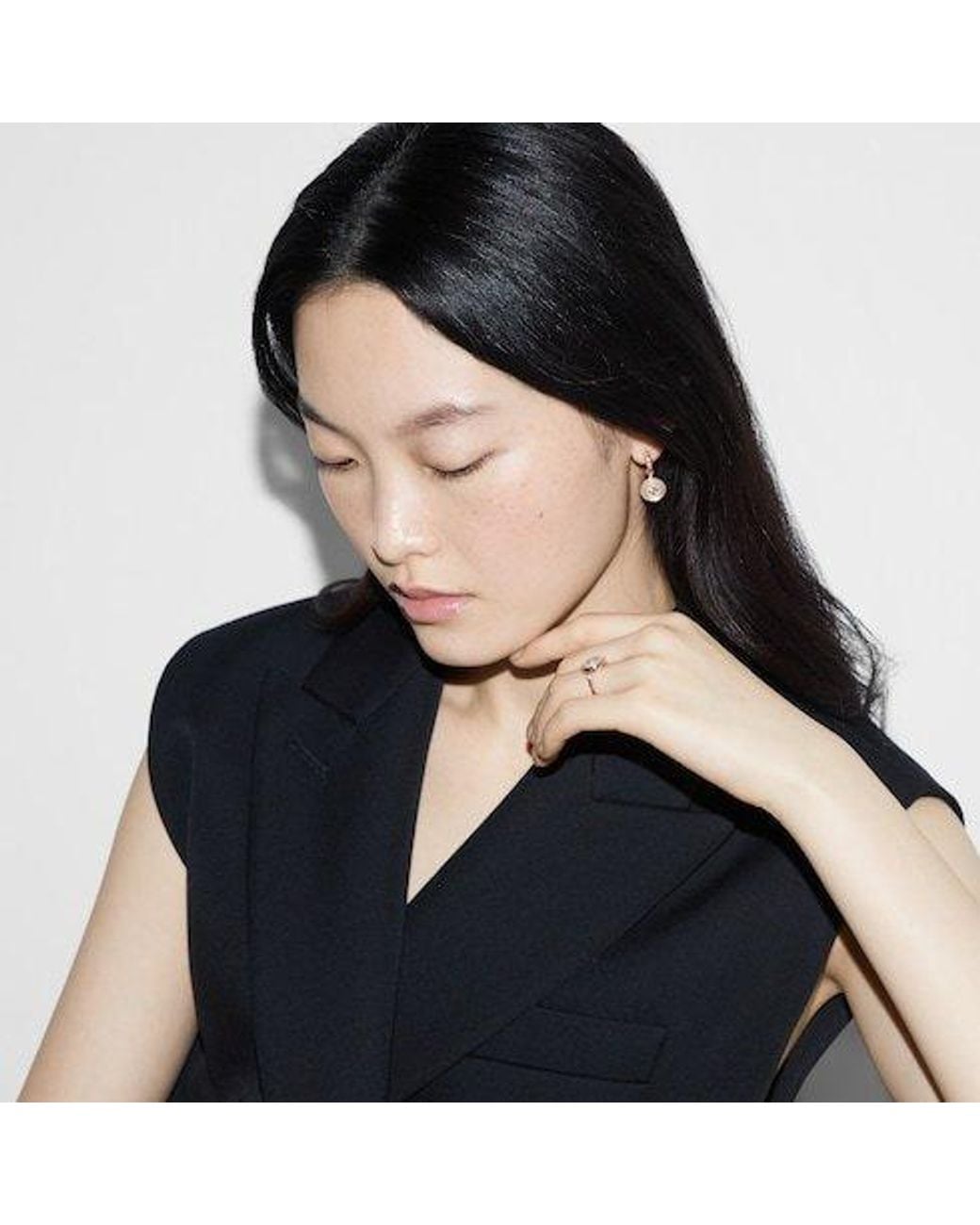 Gucci White Interlocking Diamond 18K Earrings