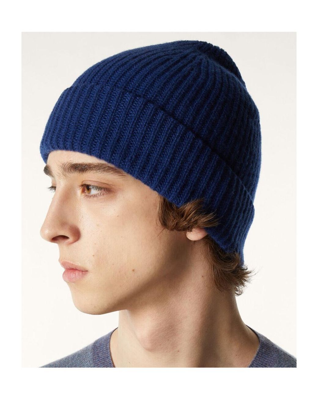 Loro Piana Blue Sergio Beanie for men