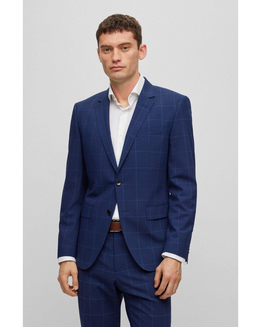 Boss Blue Long-Sleeve Blazer for men