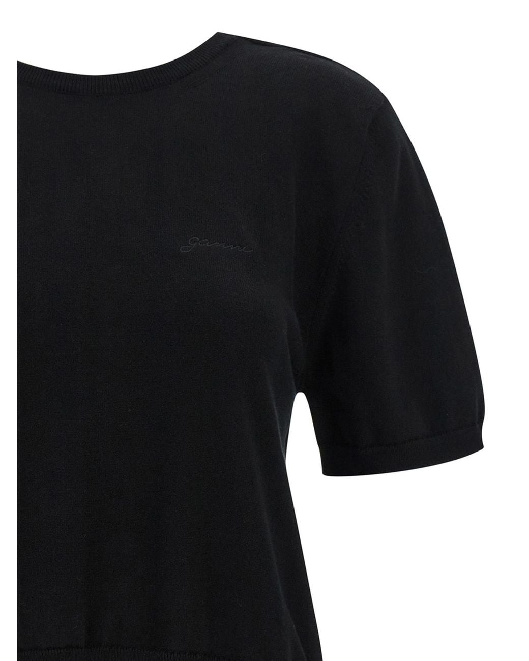 Ganni Black Bare Back Sweater