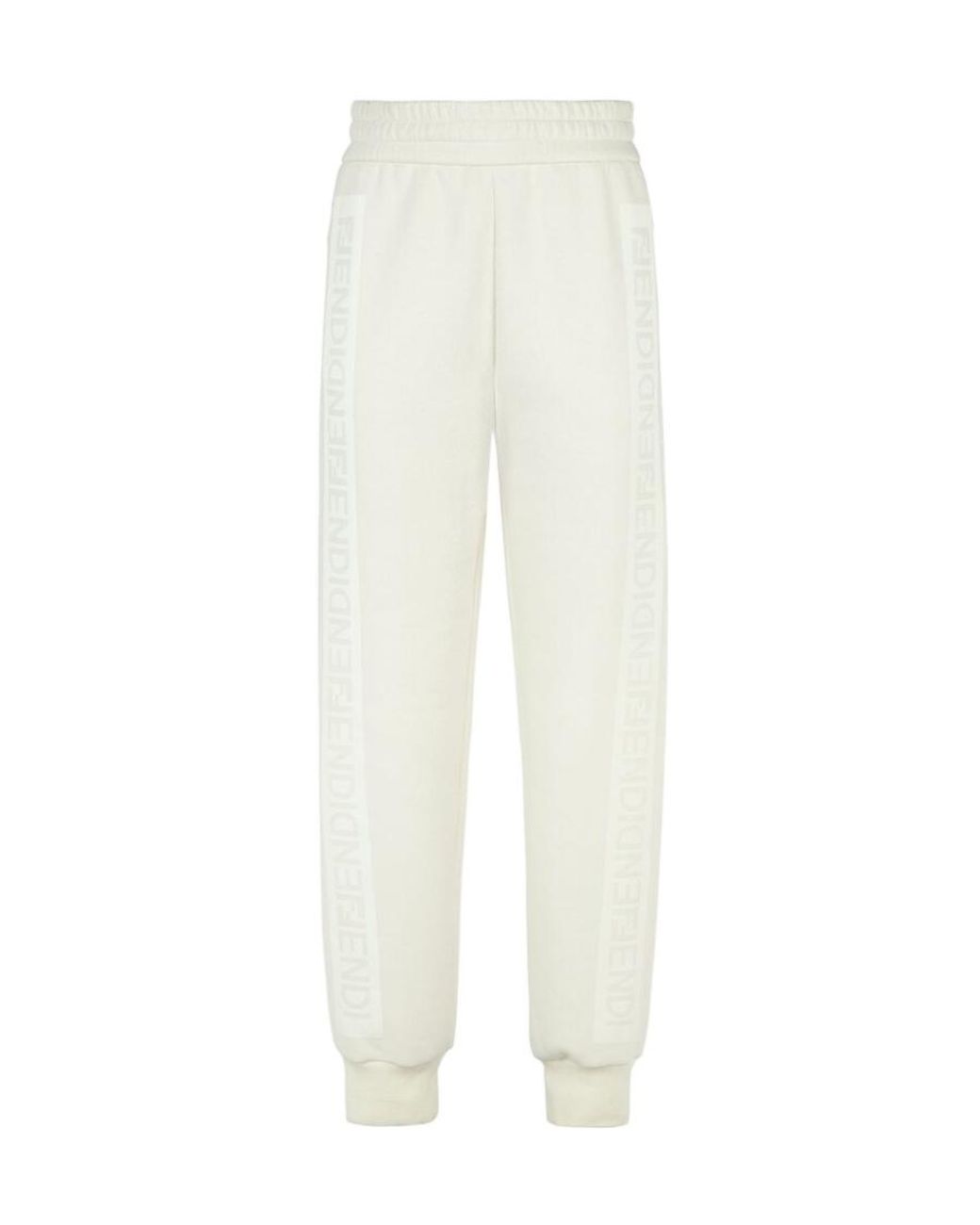 Fendi White Fleece Trousers
