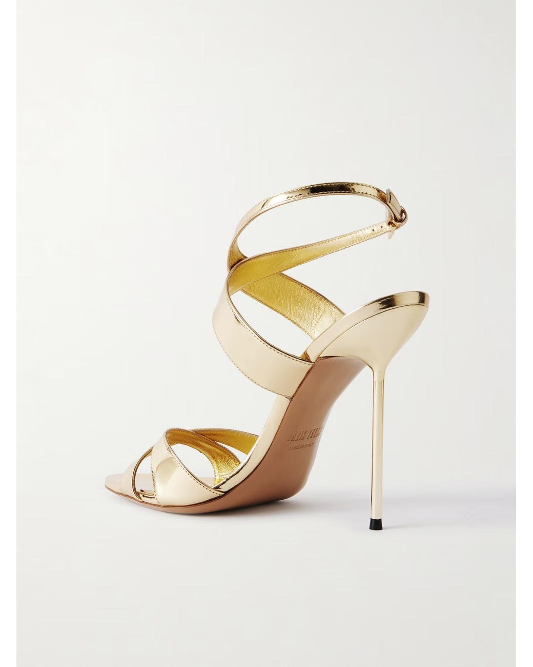 Paris Texas Metallic Solid Color Leather Sandals
