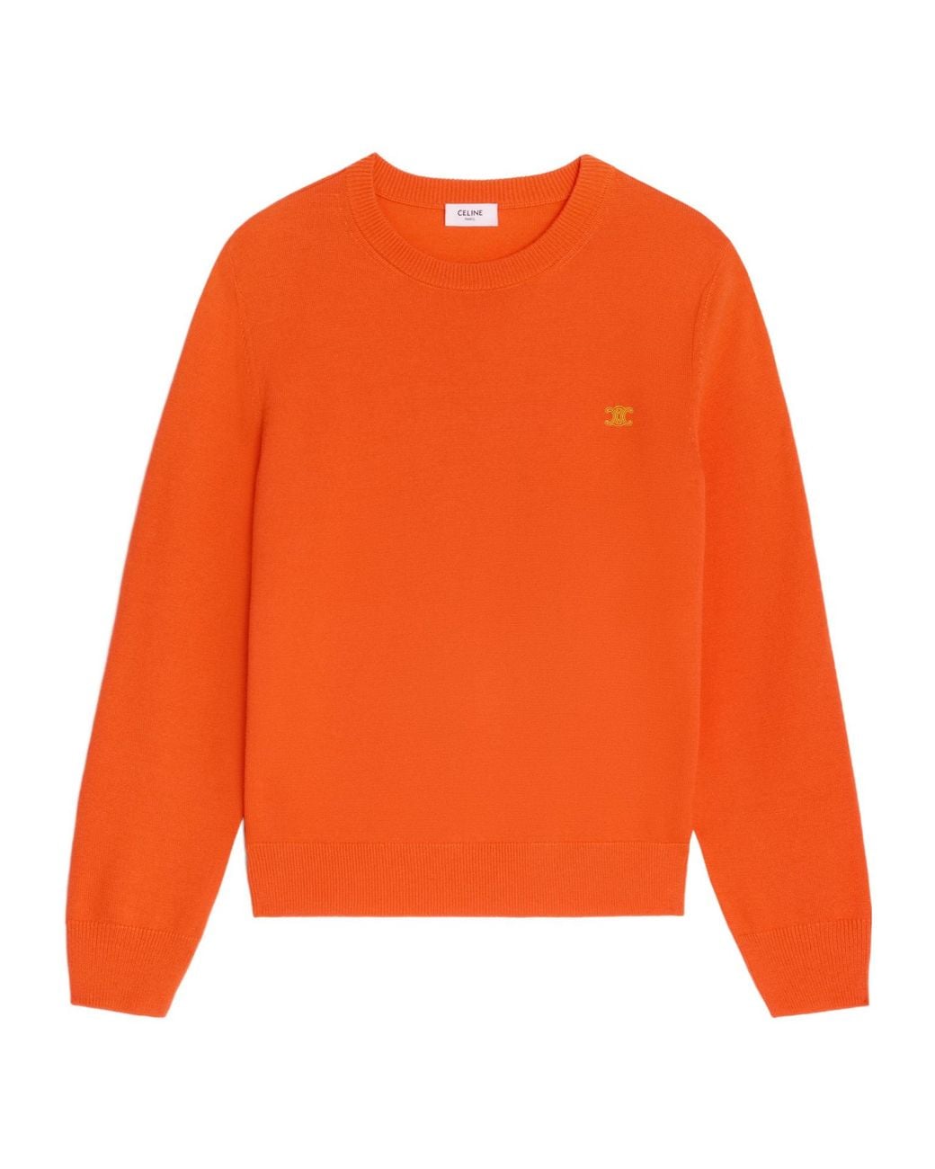 Céline Orange Crewneck Sweater for men