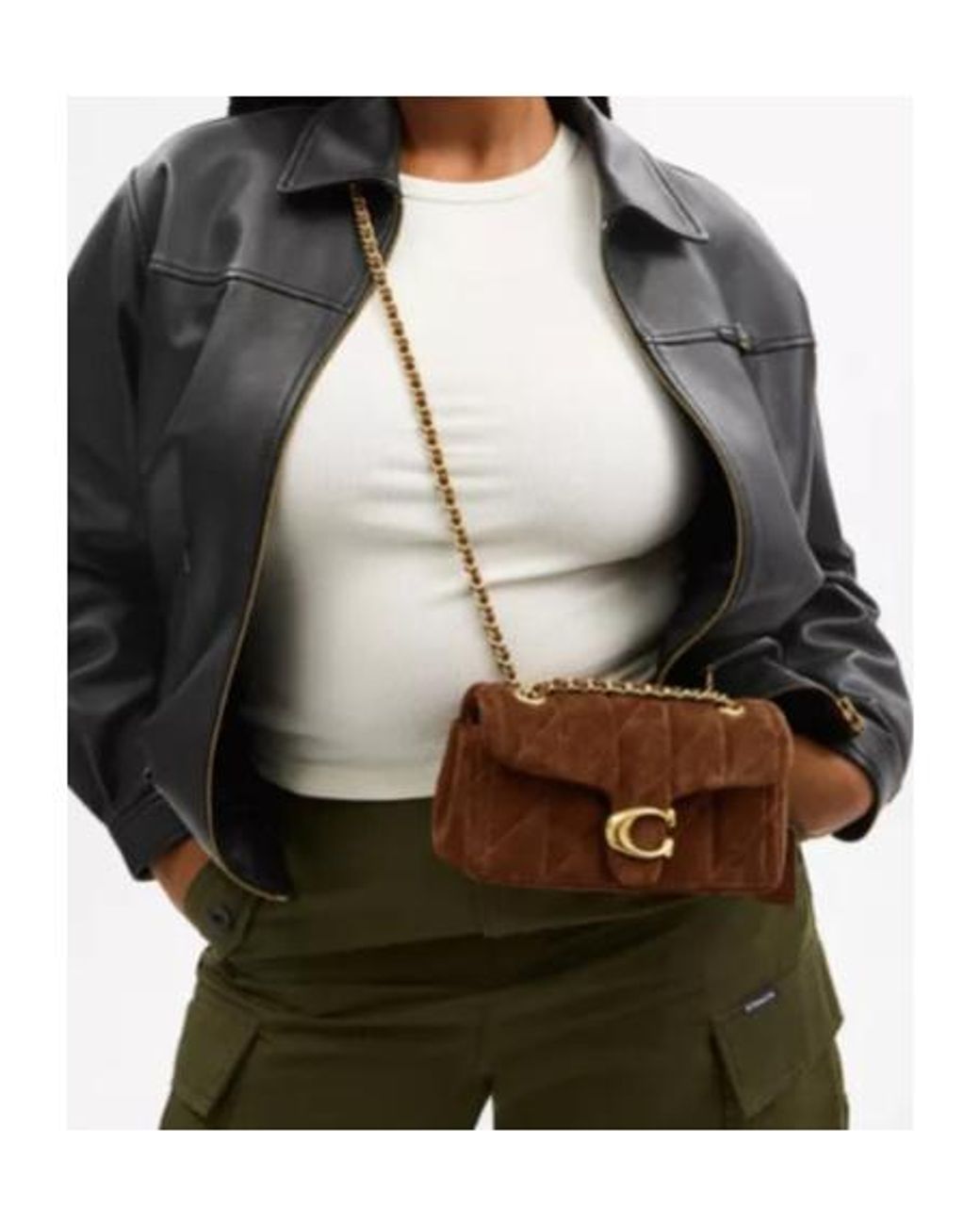 COACH Brown Tabby 20 Quilted Shoulder Bag