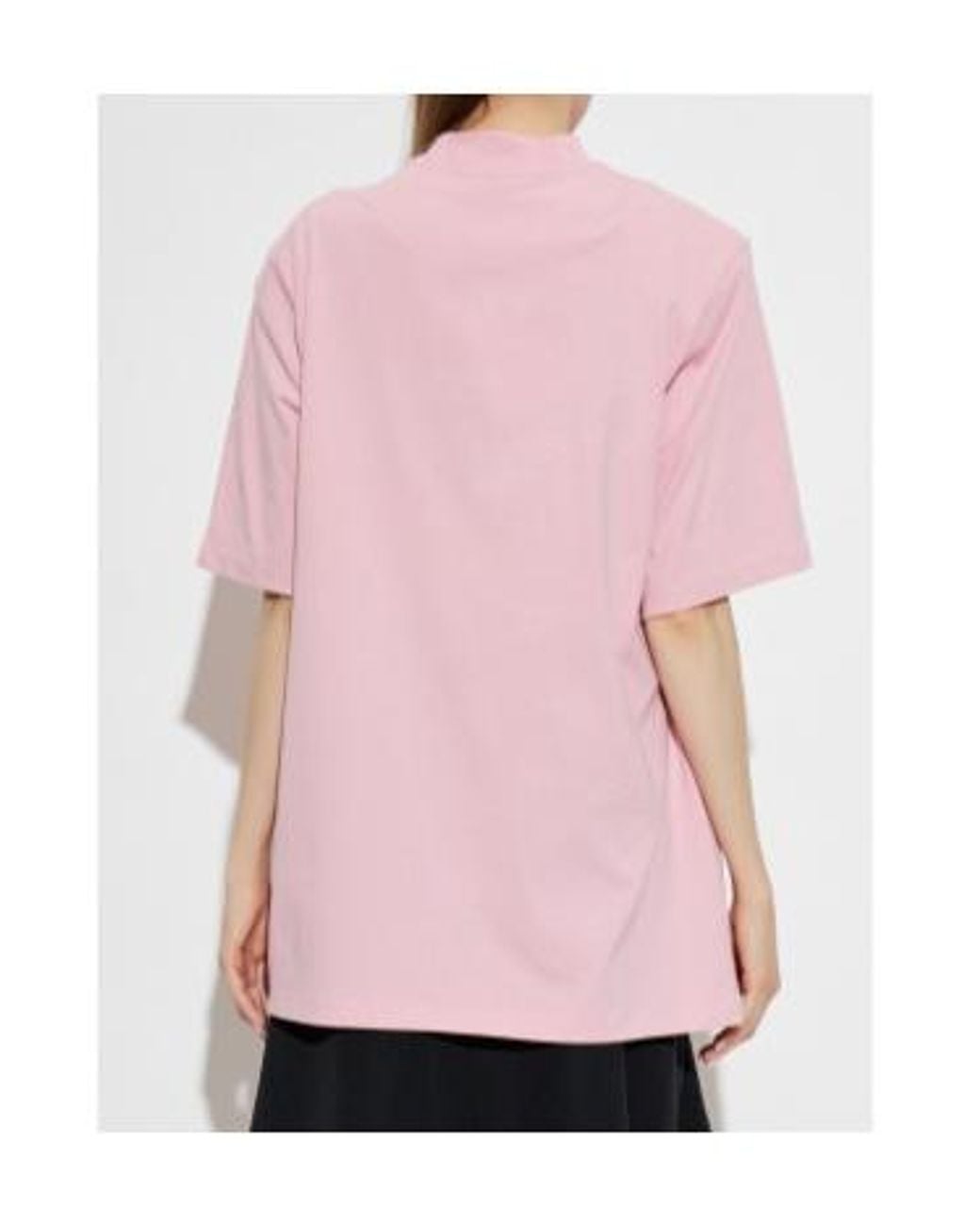 The Attico Pink The Logo Embroidered Oversized T-Shirt