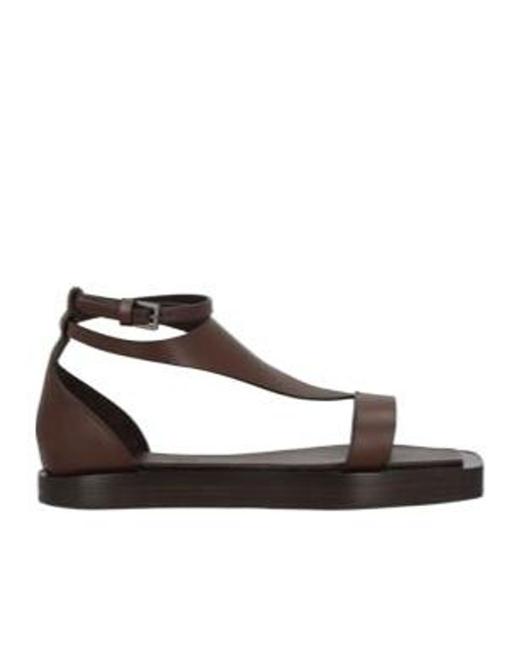 Max Mara Brown Plain Colour Sandals
