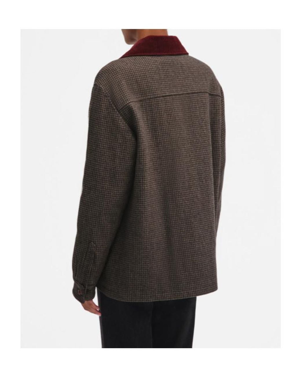 Blazé Milano Brown Blaz Milano Badis Berber Houndstooth Coat