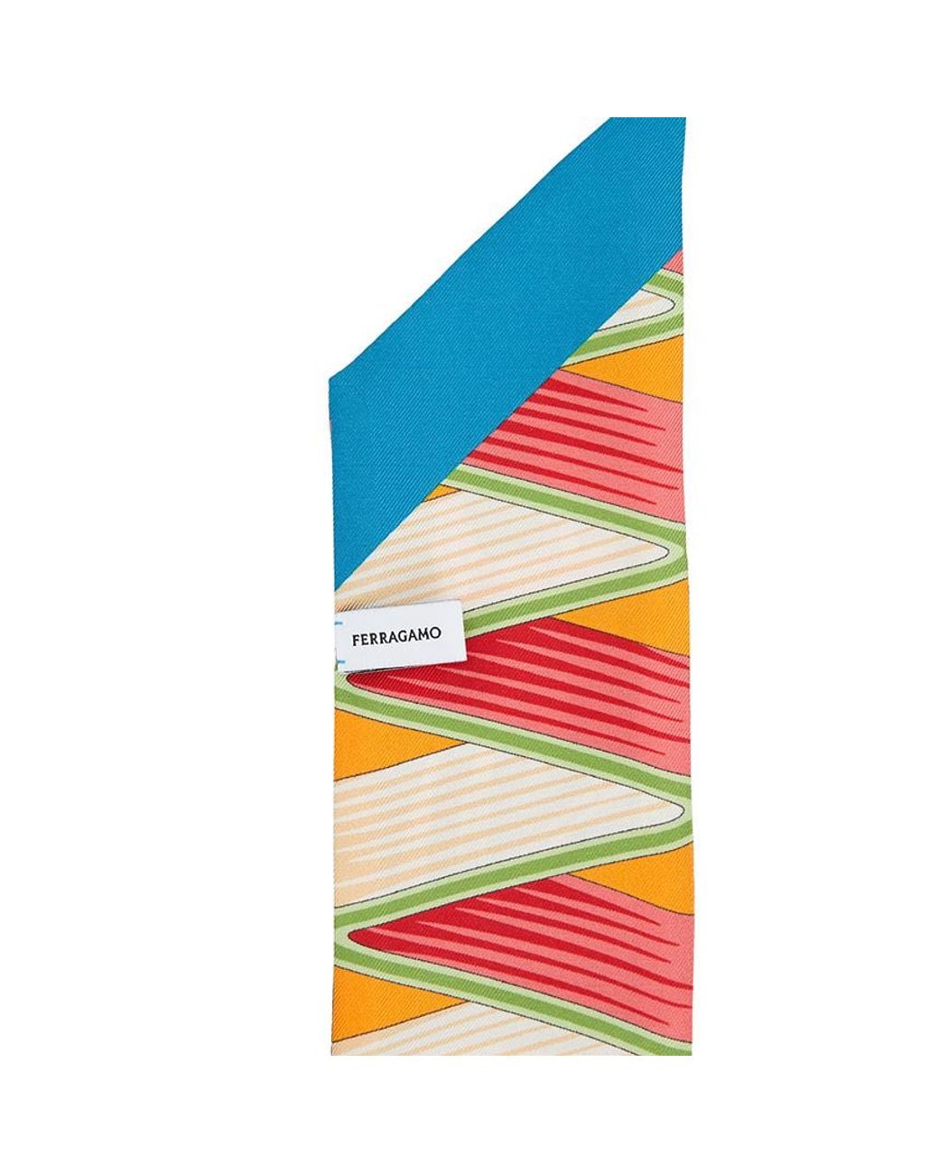 Ferragamo White Ferragamo Printed Twill Scarf