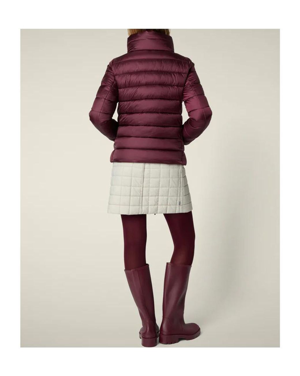 Save The Duck Purple Zip-Up Puffer Jacket