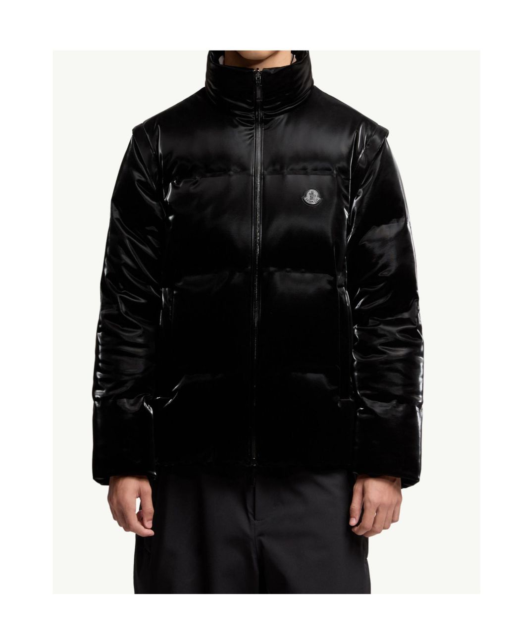 Moncler White X Asap Rocky Throttle Reversible Down Jacket for men