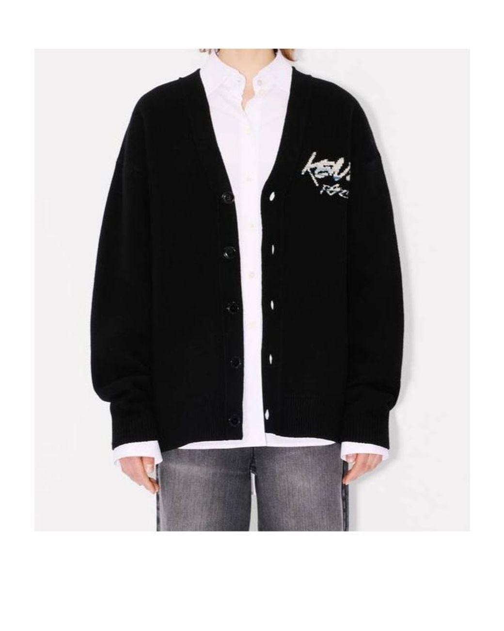 KENZO Black X Futura 2000 Genderless Cardigan for men