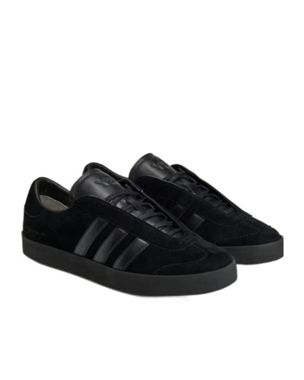 Y-3 Black Striped Low-Top Sneakers for men