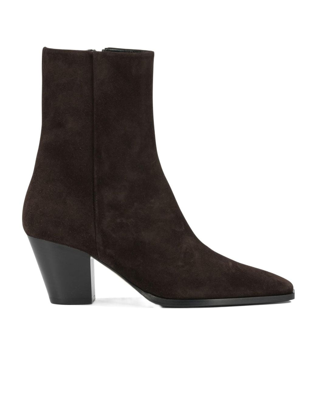 Aeyde Brown Square-Toe Ankle Boots
