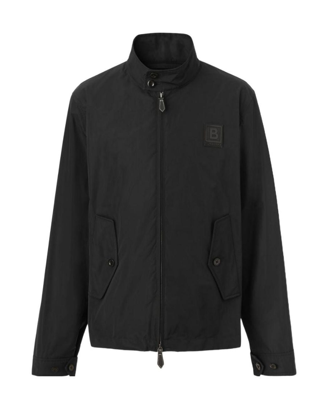 Burberry Black Letter Graphic Appliqué Harrington Jacket for men