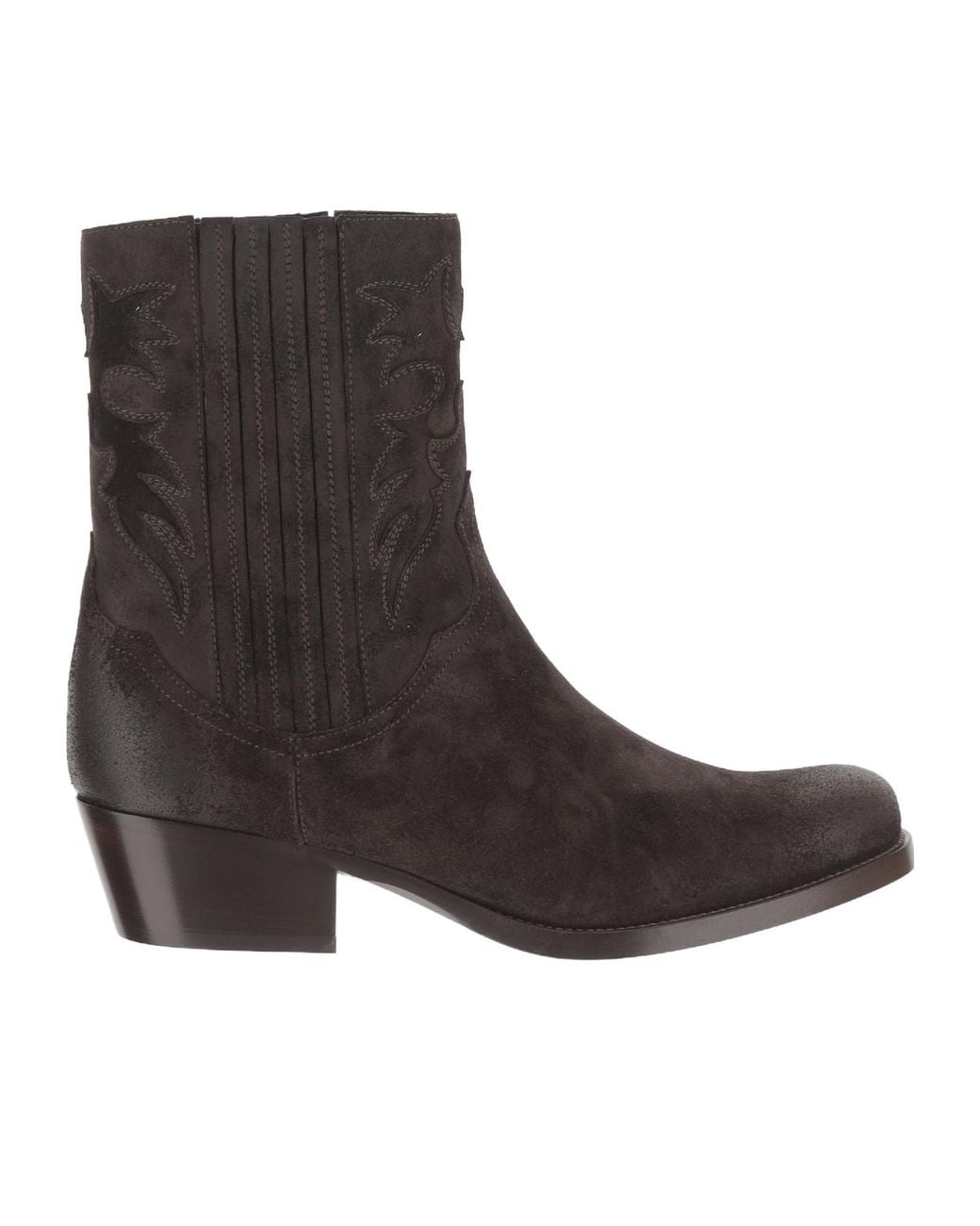 Sartore Brown Western Stitch Ankle Boots