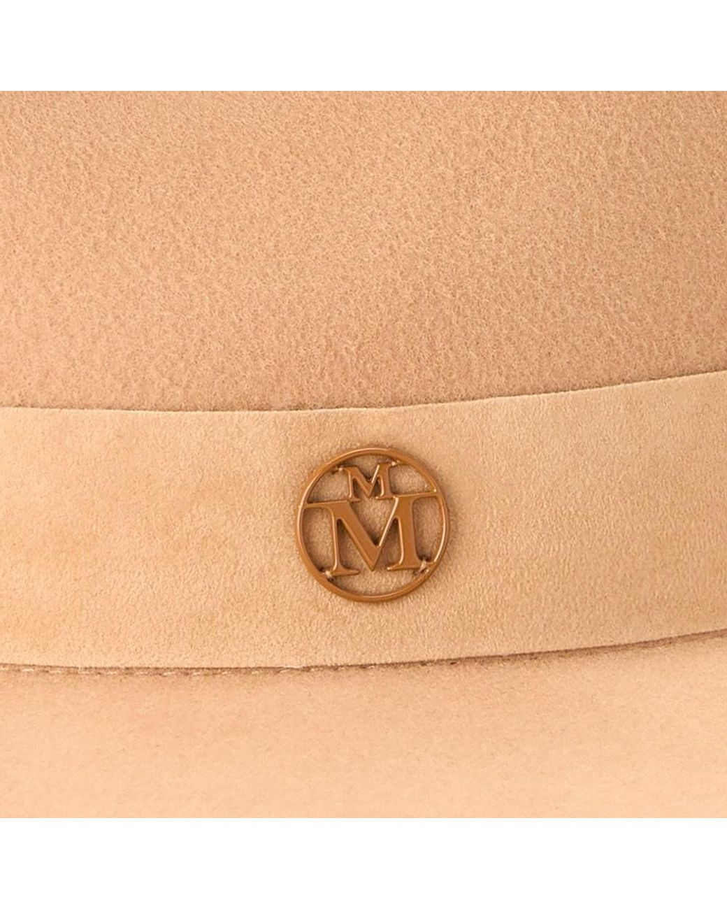 Maison Michel Natural Andre Suede-Trim Fedora Hat for men
