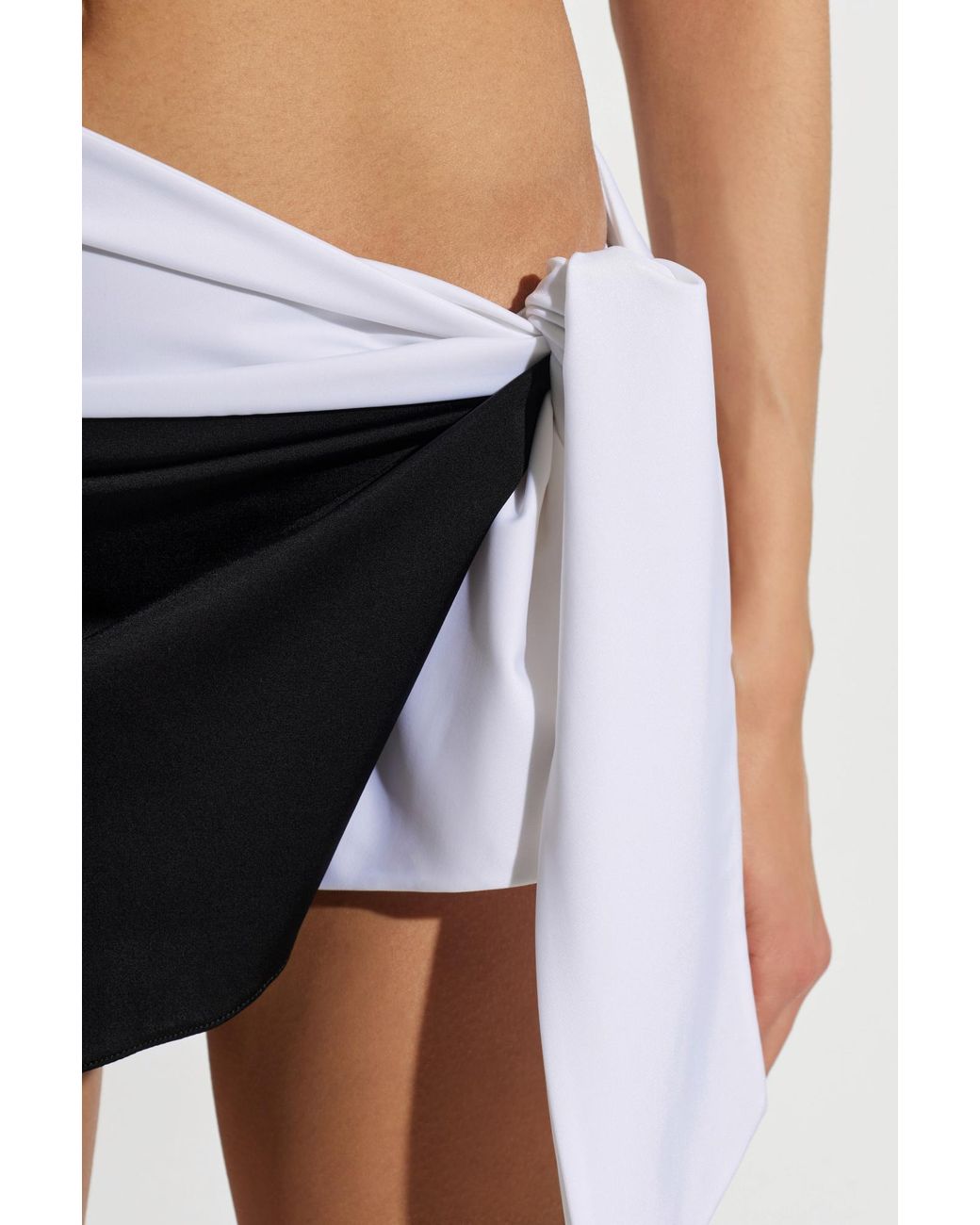 Balmain Black Asymmetrical Beach Dress