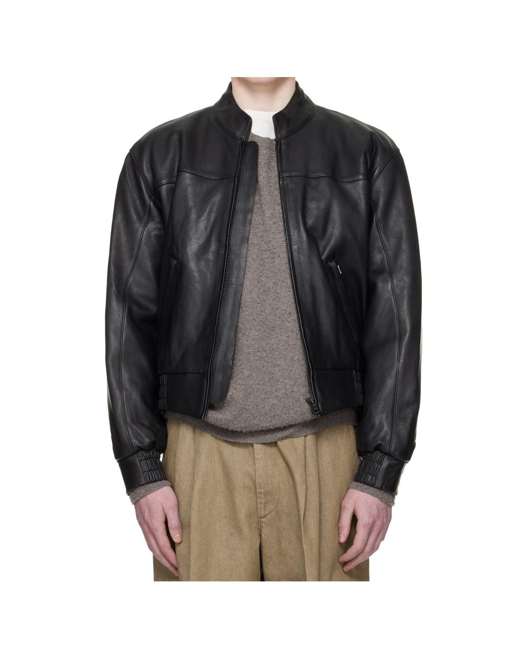 sunflower Black Long-Sleeved Zip-Up Jacket for men