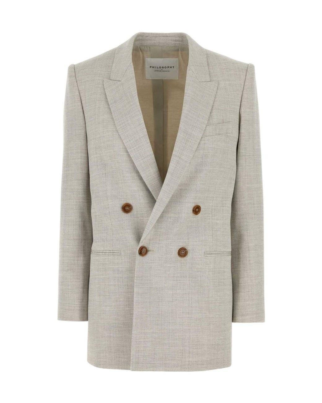 Philosophy Di Lorenzo Serafini Gray Double-Breasted Blazer