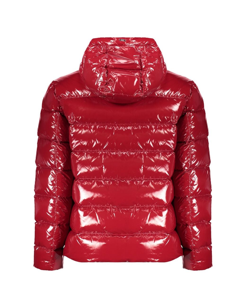 Herno Red Hooded Quilted Down Jacket for men