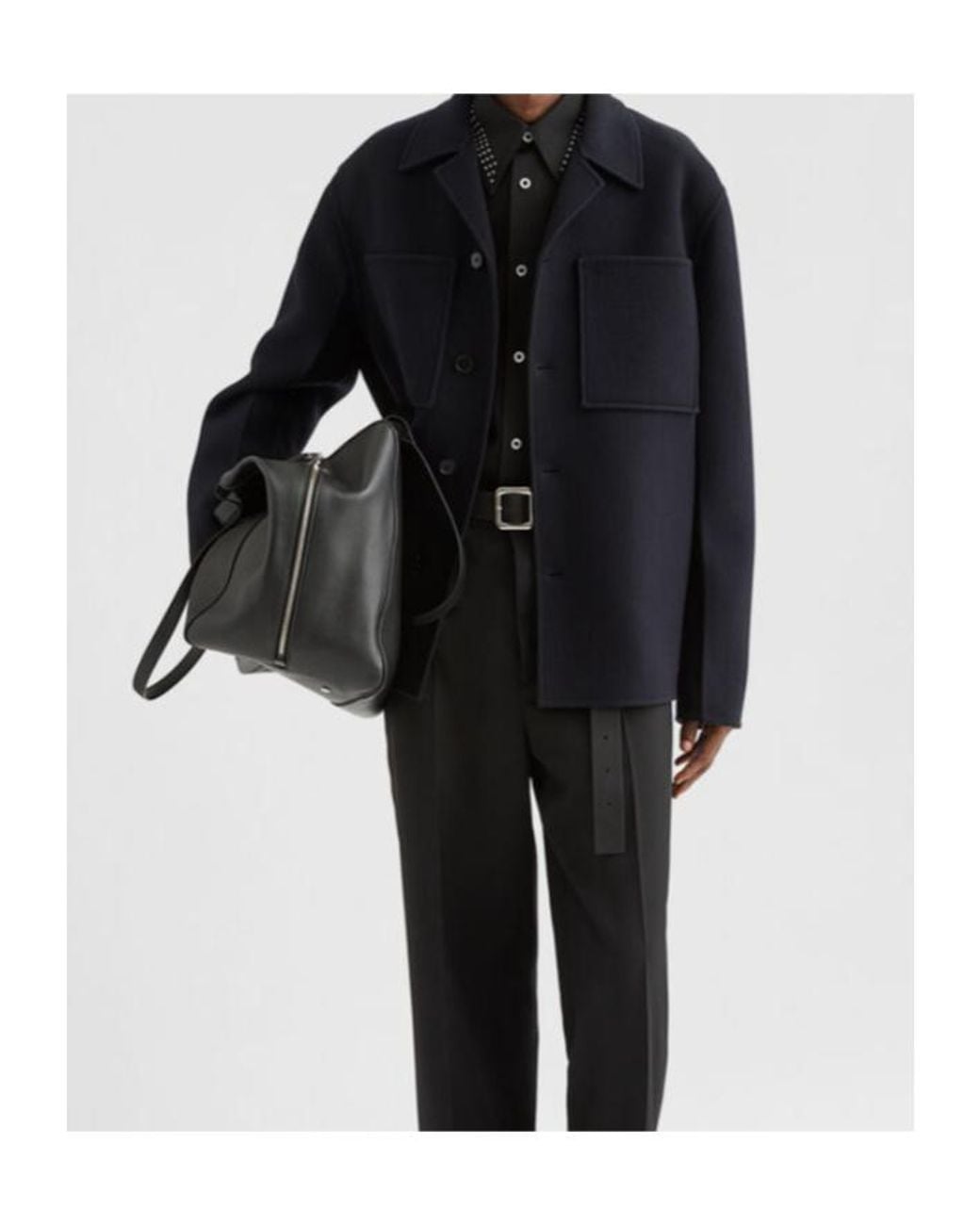Jil Sander Blue Buttoned Shirt Jacket for men