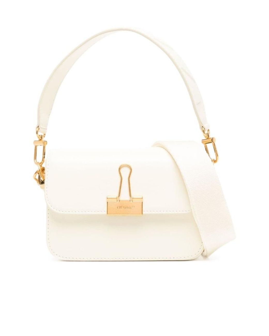 Off-White c/o Virgil Abloh White Logo-Plaque Shoulder Bag