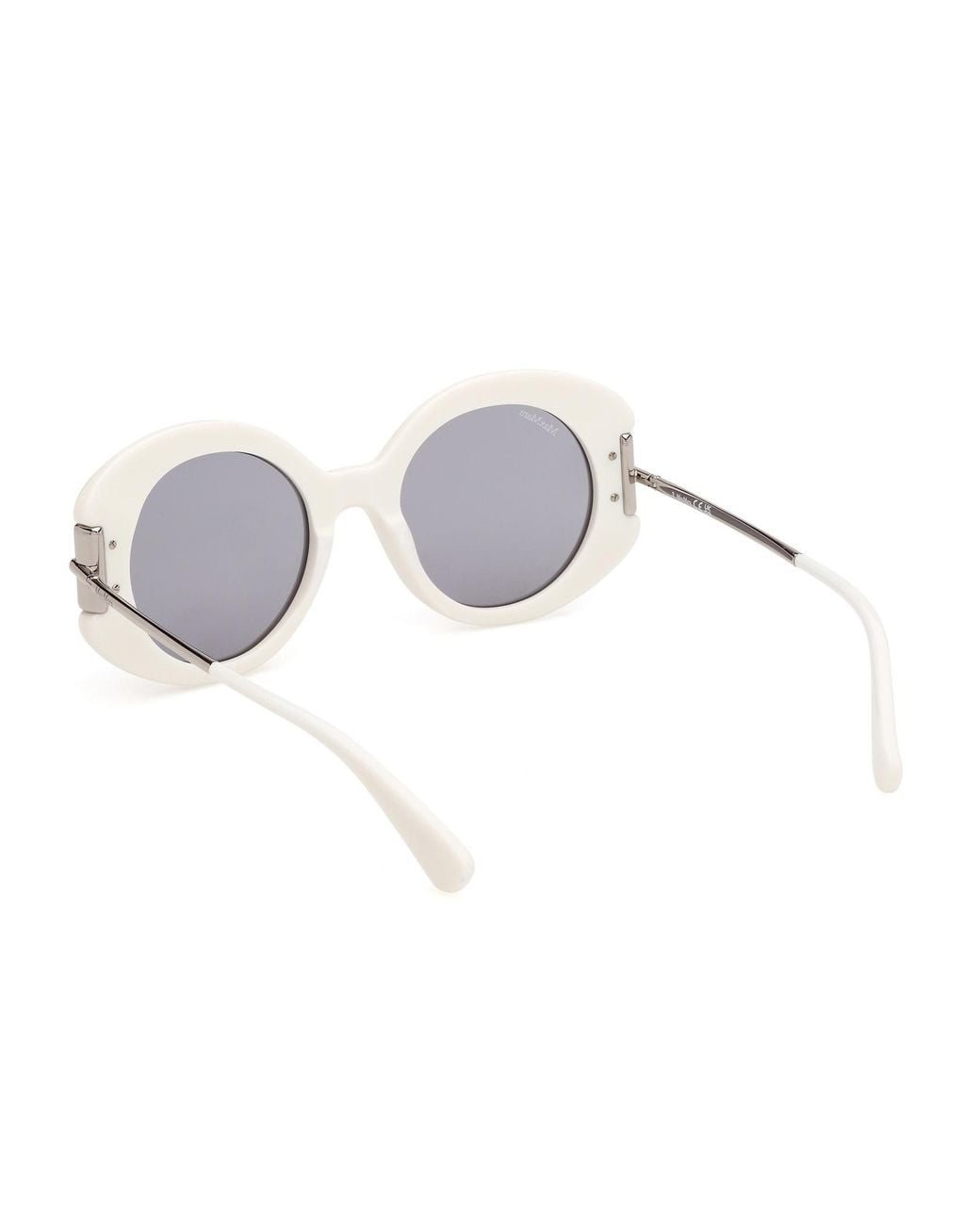 Max Mara White Round Frame Sunglasses