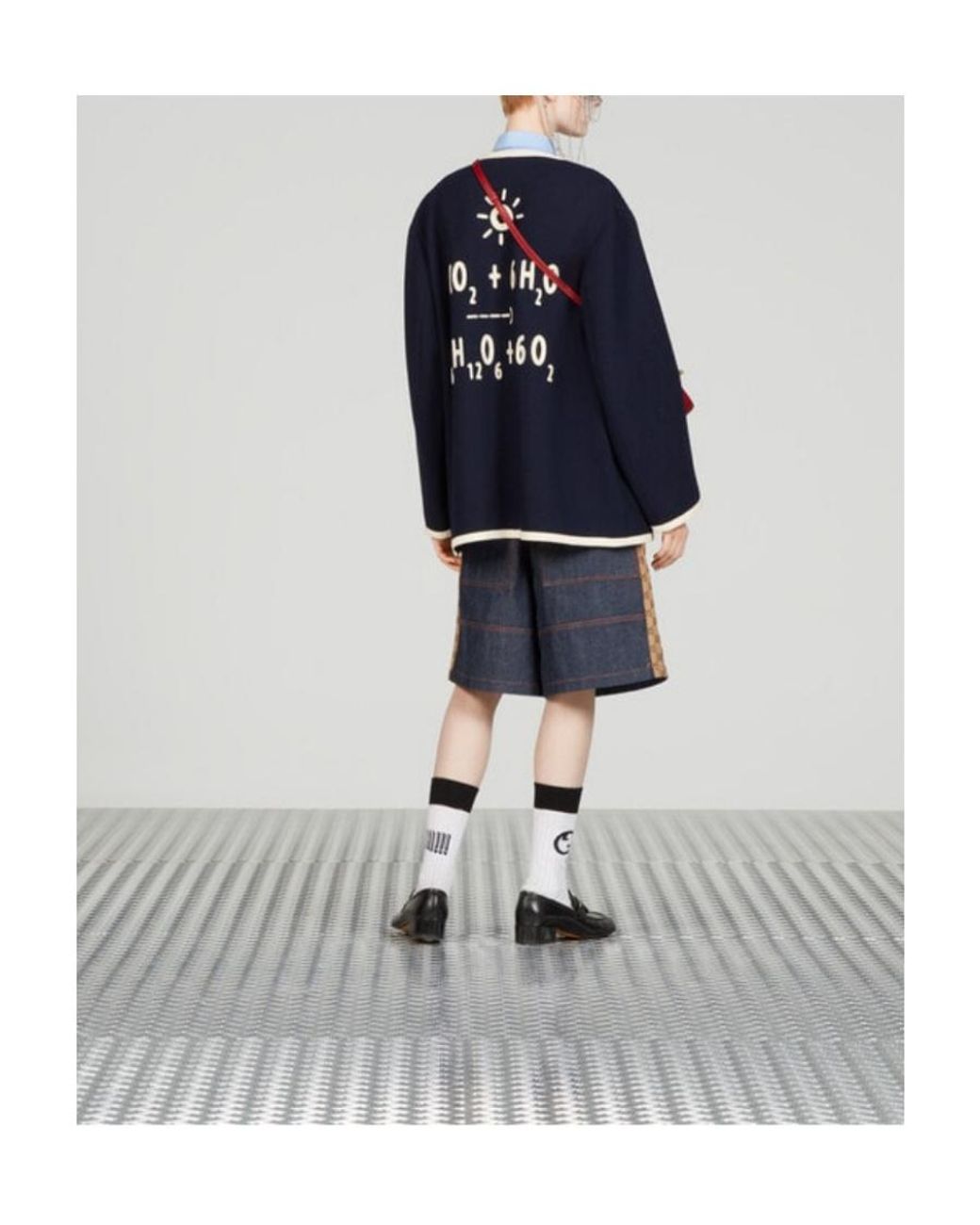 Gucci Blue High-Waist Denim Bermuda Shorts