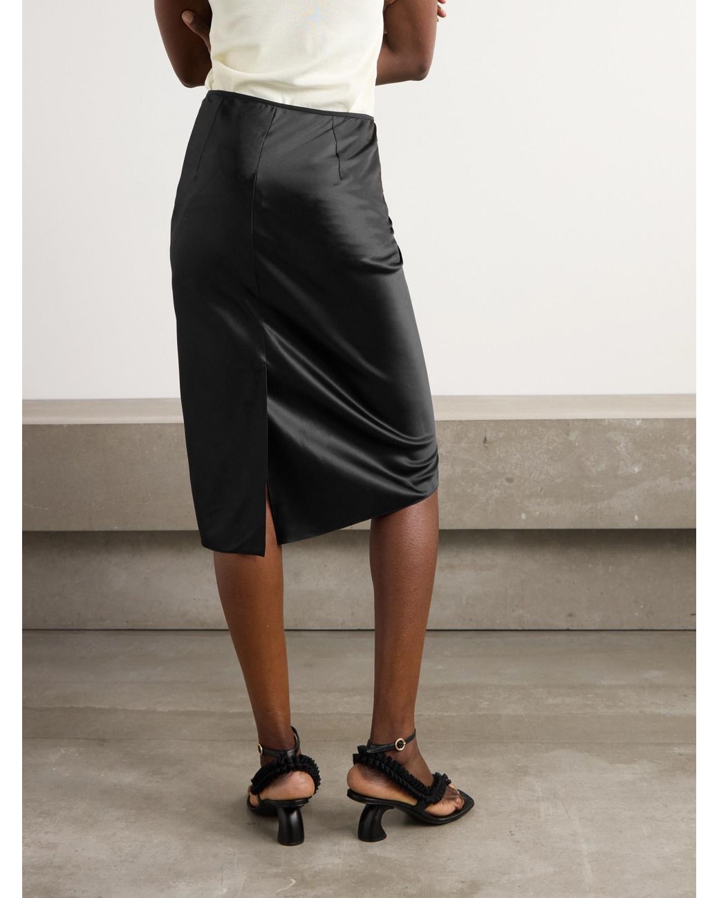 Dries Van Noten Black Elastic Waist Skirt