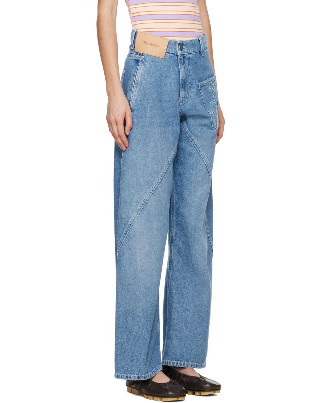 J.W. Anderson Blue Jw Anderson Twisted Workwear Denim Jeans