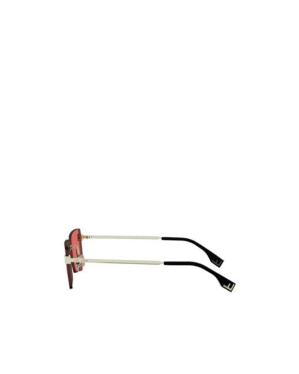 Fendi White Rimless Sunglasses for men