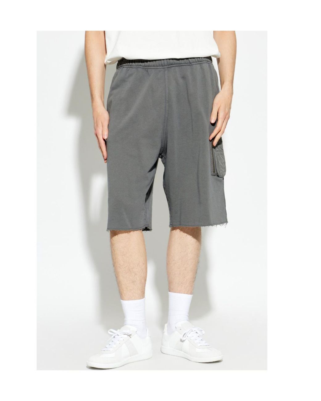MM6 by Maison Margiela Gray Side Pocket Shorts for men