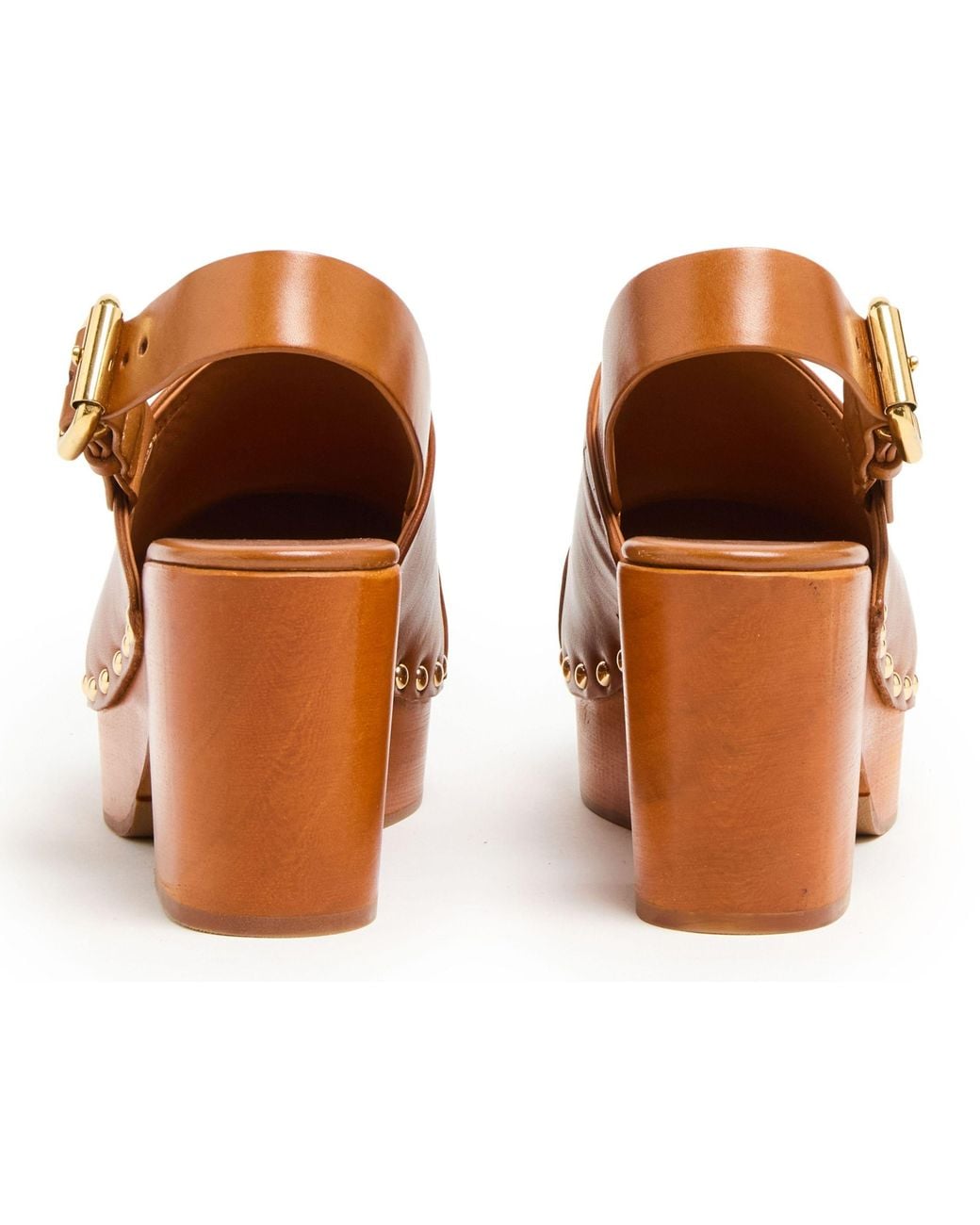 Chloé Brown Round-Toe High-Heeled Sandals