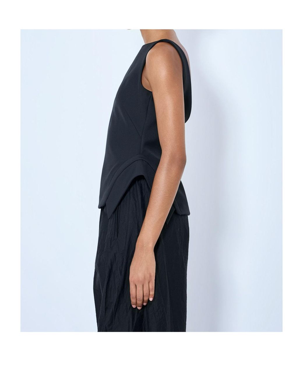 Rohe Blue Deconstructed Collar Top