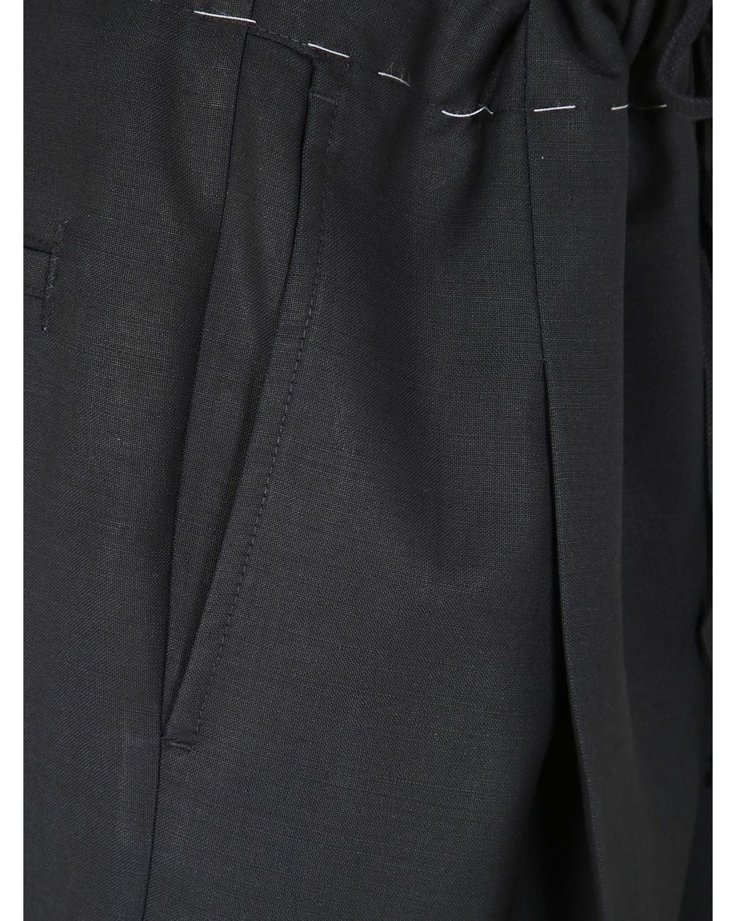 Maison Margiela Black Wide-Leg Trousers