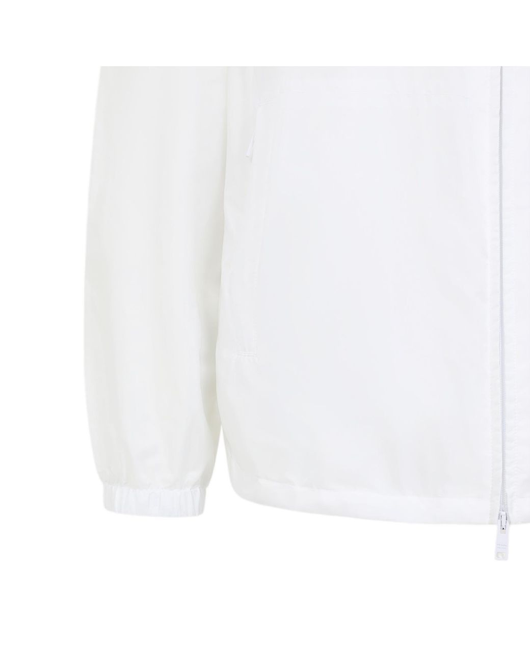 Prada White Zip-Up Hooded Jacket for men